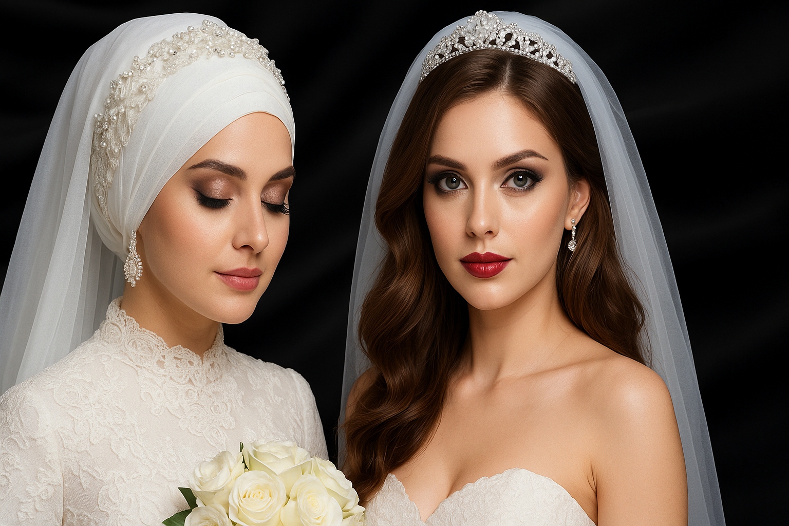 Tesettür Gelin Başı Modelleri | Yelda Gül Kuaför